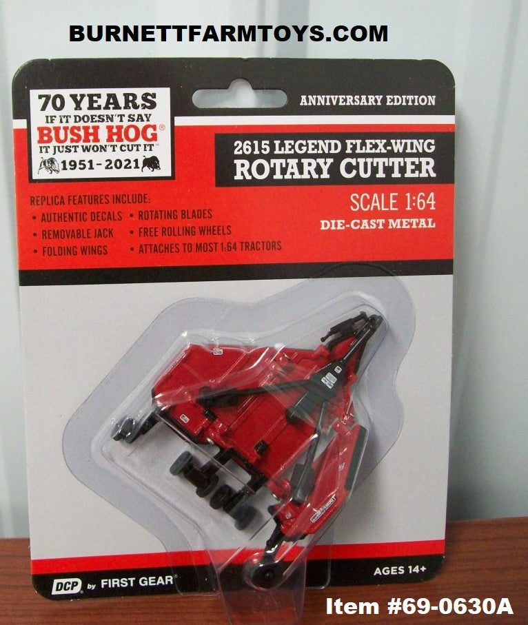 Bush Hog Rotary Cutter Anniversary Edition - 1/64 Scale DCP by First Gear