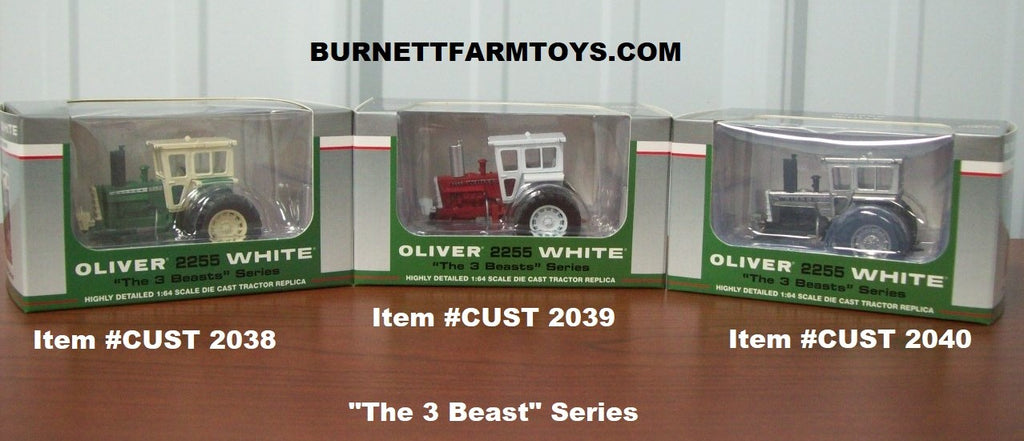 Oliver and White 2255 Tractors in "The 3 Beast" Series