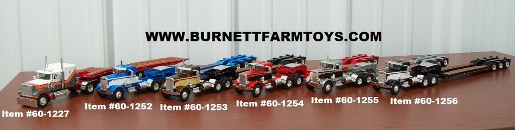 Mack and Peterbilt with Talbert Slide Axle and Lowboy Trailers