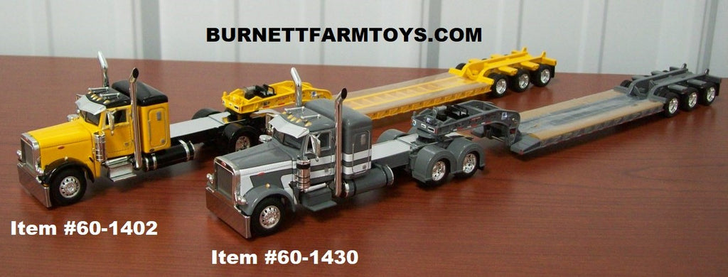1/64 Scale Peterbilt with Lowboy Trailer Sets