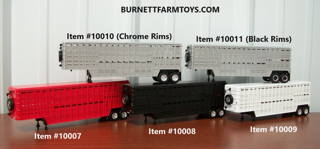 40-foot Vintage Livestock Cattle Trailers - 1/64 Scale