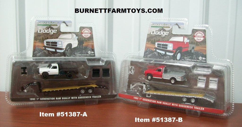 1992 1st Generation RAM Dually Pickup Trucks with Gooseneck Trailers