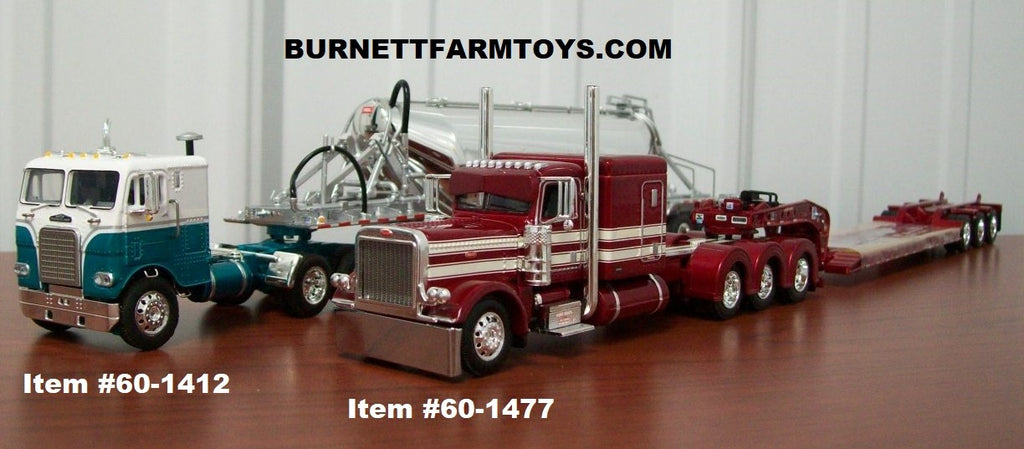 King Bros Peterbilt Lowboy Trailer and Freightliner Cabover Pneumatic Tanker Sets