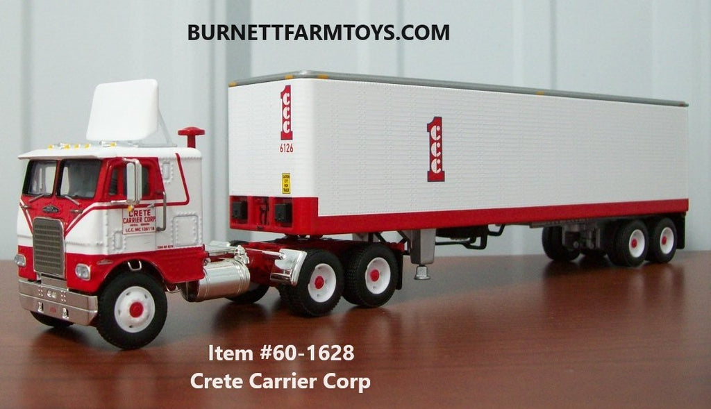 Crete Carrier Corp Freightliner Cabover with Vintage Van Trailer