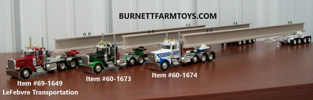 Peterbilt Day Cab with 4-Axle Hydra-Steer Trailer and Bridge Beam Sets