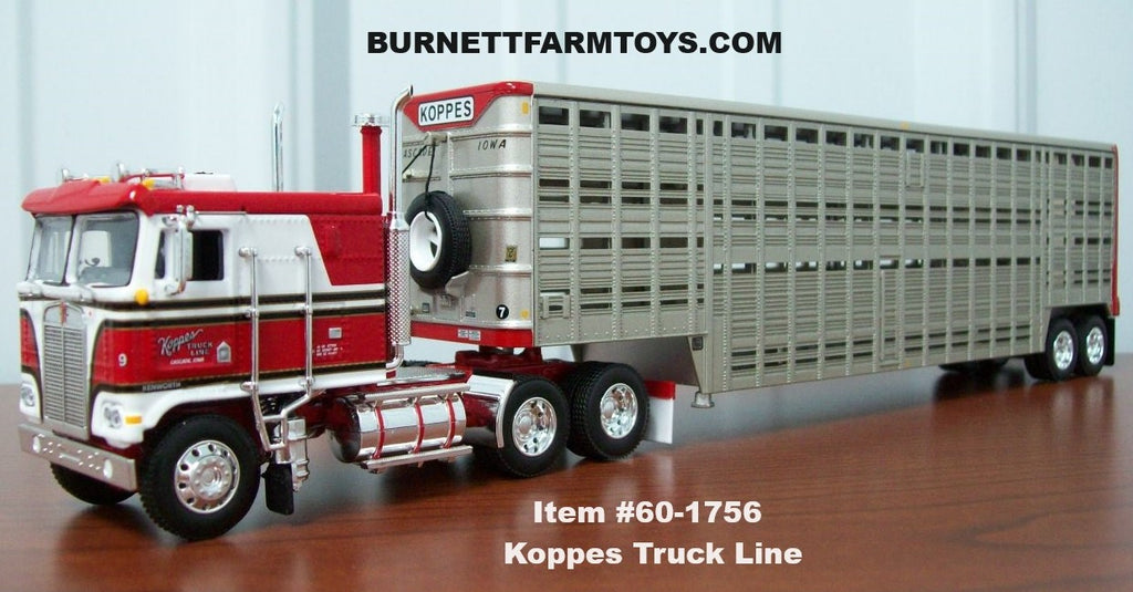 Koppes Truck Line Kenworth Cabover with Vintage Livestock Trailer