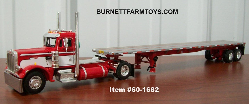 Peterbilt 359 Day Cab with Tandem Axle Flatbed Trailer