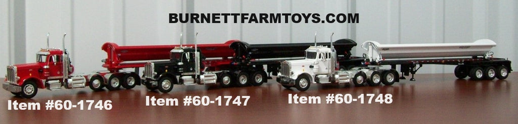 Peterbilt Day Cab with SmithCo Side Dump Trailers