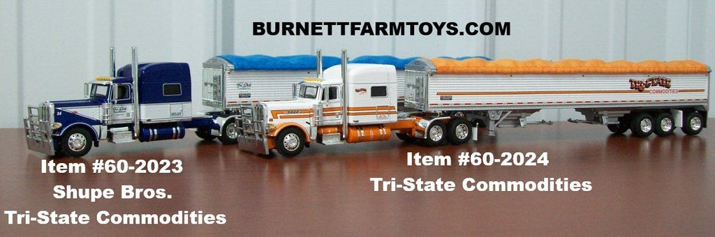 Shupe Bros and Tri-State Commodities Peterbilt with Grain Trailers