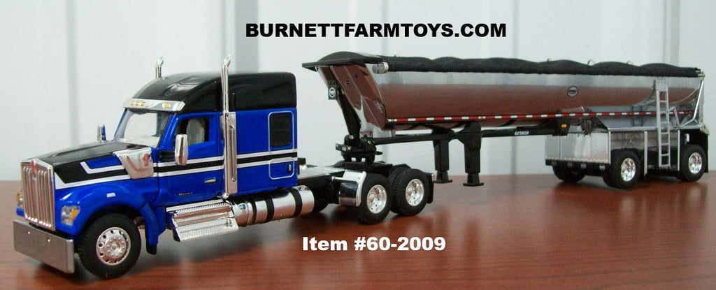 Kenworth W990 Mid Roof Sleeper with MAC Round Dump Trailer