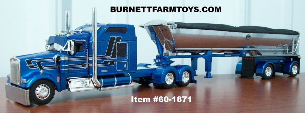 Kenworth W900L Studio Sleeper with MAC Round Dump Trailer