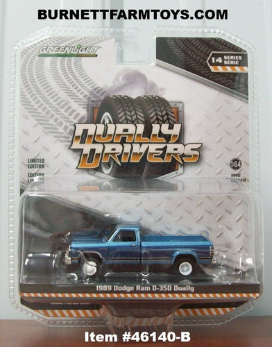 Two-Toned Blue 1989 Dodge Ram D-350 Dually Pickup Truck