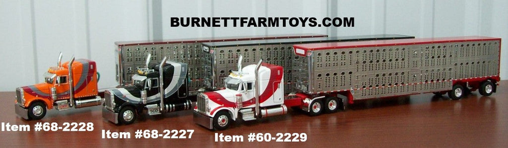 Swoop Stripe Peterbilt with Livestock Trailers