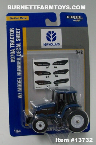 Item #13732 New Holland 8970A Tractor with Model Number Decal Sheet - 1/64 Scale – Ertl / Tomy