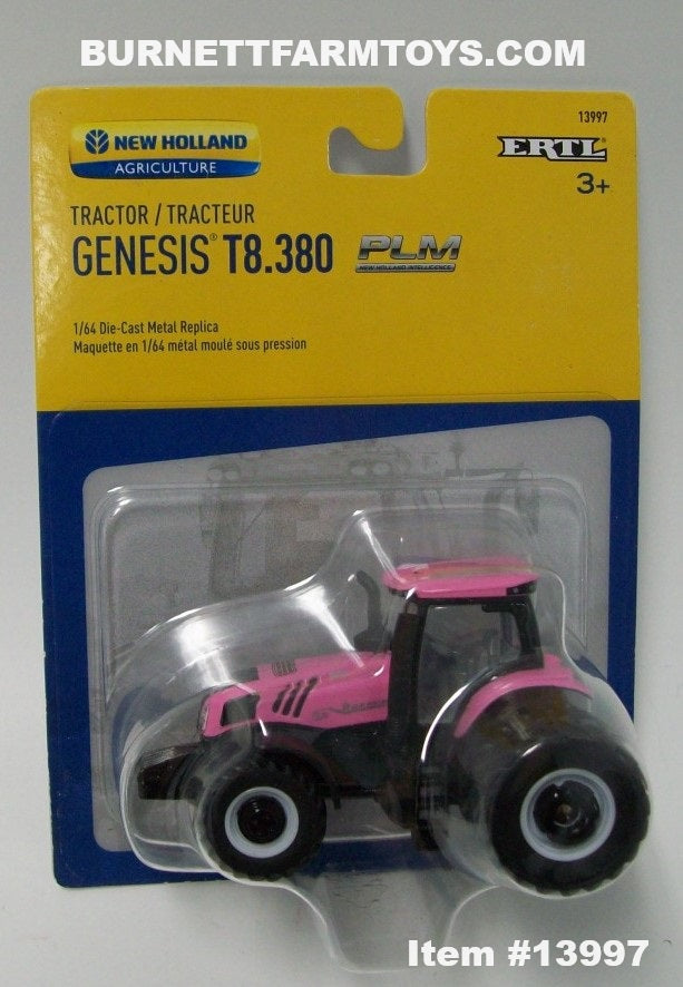 Item #13997 New Holland Pink Genesis T8.380 Tractor - 1/64 Scale