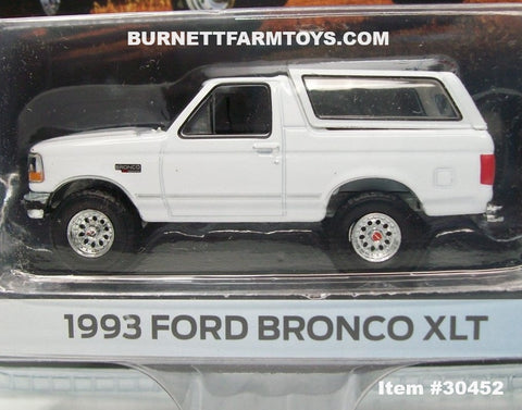 Item #30452 White 1993 Ford Bronco XLT Truck with Removeable Hard Top - 1/64 Scale - Greenlight