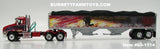 Item #60-1114 Mercier Transport Our Fallen Heroes Red Mack Pinnacle Day Cab with Tandem Axle Wilson Pacesetter 43-foot High Sided Hopper Bottom Grain Trailer - 1/64 Scale - DCP by First Gear