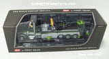 Item #60-1597 Lefthander Trucking Black Lime White Peterbilt 389 36-inch Flattop Sleeper with Tri-Axle Century 1150 Rotator Wrecker - 1/64 Scale - DCP by First Gear