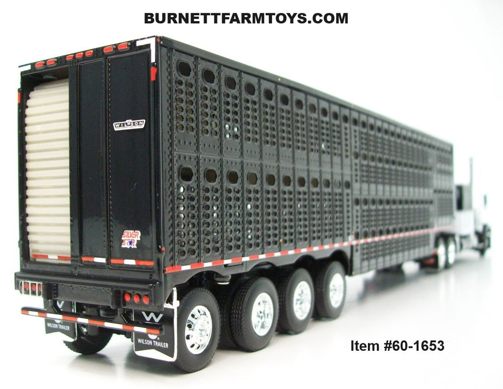 Item #60-1653 Black White Peterbilt 389 63-inch Flattop