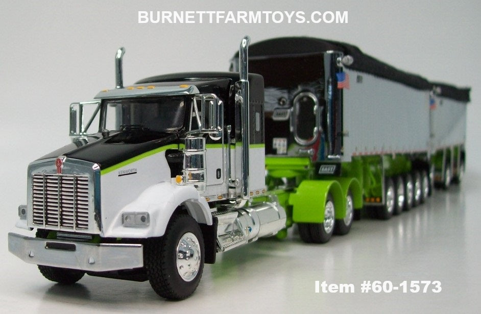 Item #60-1573 Black White Lime Green Kenworth T800 38-inch Sleeper 