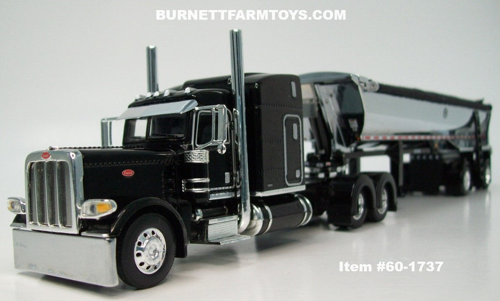 Item #60-1737 Black Peterbilt 389 63-inch Mid Roof Sleeper with Chrome –  Burnett Farm Toys, LLC