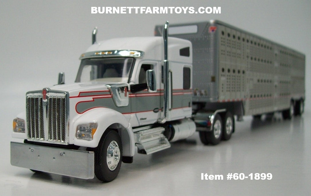 Item #60-1899 White Gray Red Outline Kenworth W990 76-inch