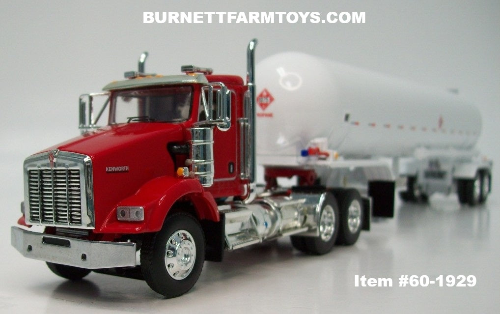 Item #60-1929 Red Kenworth T800 Day Cab with White Tandem Axle