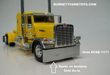Item #CAB 1171 Yellow Peterbilt 389 Pride-N-Class 36-inch Flattop Sleeper - 1/64 Scale - DCP by First Gear - Note: Scuff Spots on Bumper - Sold As-Is