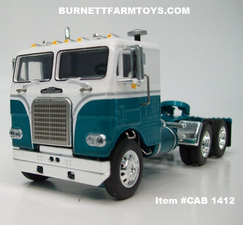 Item #CAB 1412 White Teal Freightliner COE - 1/64 Scale - DCP by First Gear