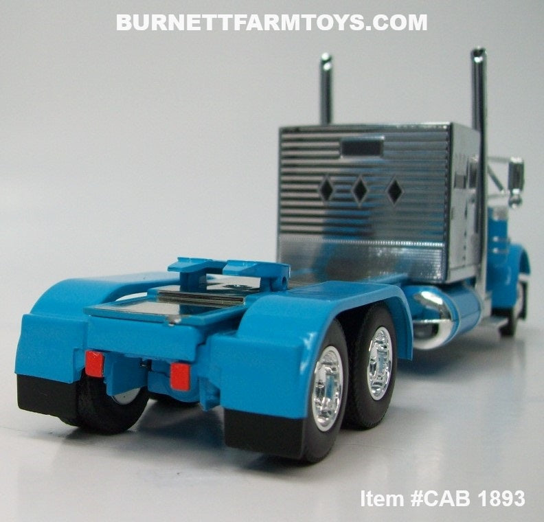 Item #CAB 1893 Cyan Blue Peterbilt 379 with Chrome Vintage