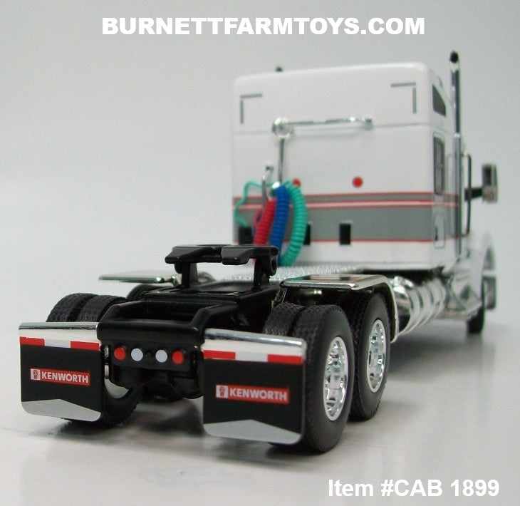 Item #CAB 1899 White Gray Red Outline Kenworth W990 76-inch