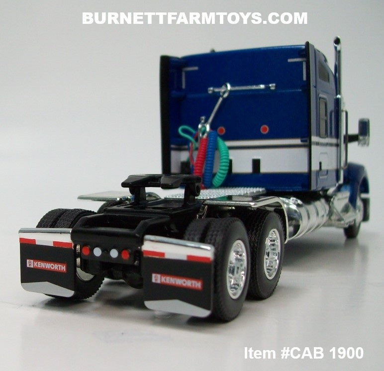Item #CAB 1900 Blue Metallic White Gold Outline Kenworth