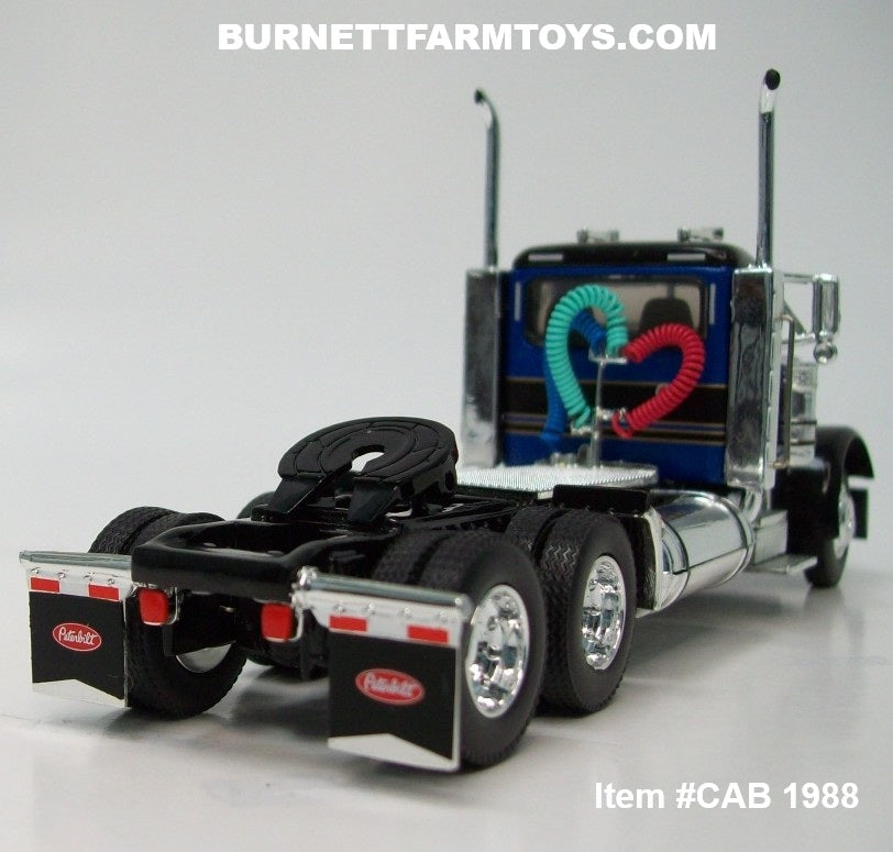 Item #CAB 1988 Blue Metallic Black Gold Outline Peterbilt 379 Day
