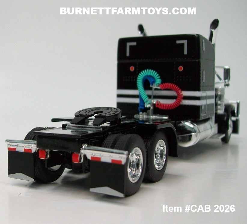 Item #CAB 2026 Black White Silver Outline Peterbilt 379 63-inch