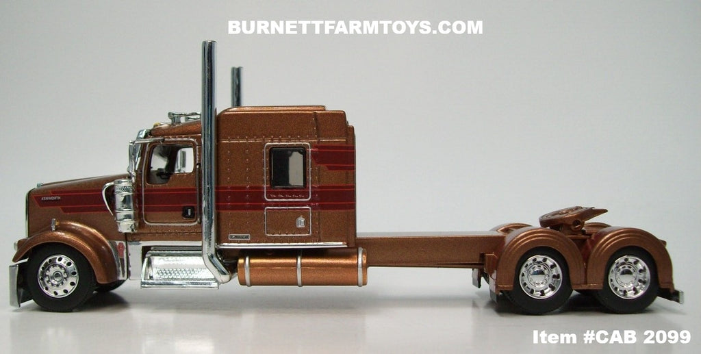 Item #CAB 2099 Brown Metallic Burgundy Stripe Red Outline Kenworth