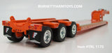 Item #TRL 1170 Orange Tri-Axle Fontaine Magnitude Lowboy Trailer with Detachable Neck - 1/64 Scale - DCP by First Gear