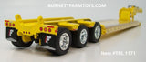 Item #TRL 1171 Yellow Tri-Axle Fontaine Magnitude Lowboy Trailer with Detachable Neck - 1/64 Scale - DCP by First Gear