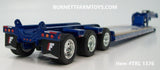 Item #TRL 1376 Blue Metallic Tri-Axle Fontaine Magnitude Lowboy Trailer with Detachable Neck - 1/64 Scale - DCP by First Gear