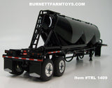 Item #TRL 1409 Black Tandem Axle Heil 3-Bay Pneumatic Tanker Trailer - 1/64 Scale - DCP by First Gear