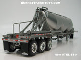 Item #TRL 1411 Silver Tri-Axle Heil 3-Bay Pneumatic Tanker Trailer - 1/64 Scale - DCP by First Gear
