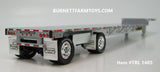Item #TRL 1485 Silver Deck White Frame Spread Axle Transcraft Stepdeck Trailer - 1/64 Scale - DCP by First Gear