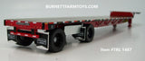 Item #TRL 1487 Black Deck Red Frame Spread Axle Transcraft Stepdeck Trailer - 1/64 Scale - DCP by First Gear