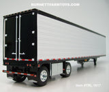 Item #TRL 1817 White Ribbed Sided Black Trim Black Frame Spread Axle 53-foot Utility Refrigerated Trailer with Thermo King Refrigerator - 1/64 Scale – DCP by First Gear