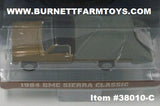 Item #38010-C Gold Black Gray Stripe 1984 GMC Sierra Classic with Modern Truck Bed Tent - 1/64 Scale - Greenlight - The Great Outdoors Series 1