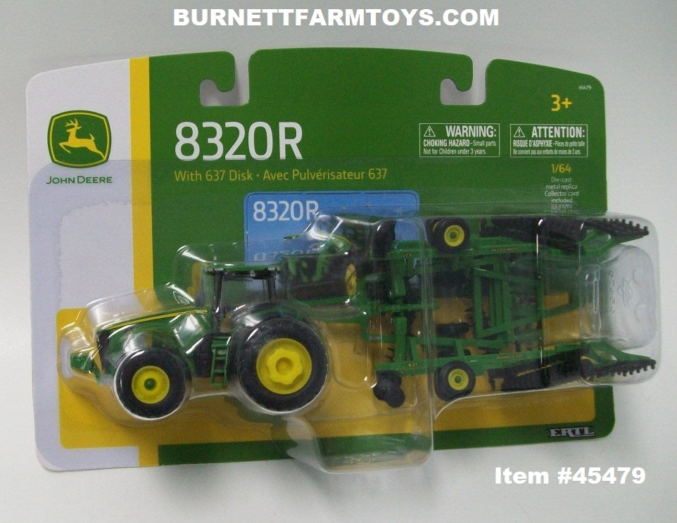 Item #45479 John Deere 8320R with 637 Disk - 1/64 Scale - Ertl