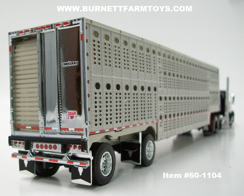 Item #60-1104 Black Orange Flame Long Frame Peterbilt 389 63-inch Flat –  Burnett Farm Toys, LLC