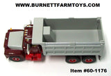Item #60-1176 Santucci Construction Maroon Gray Red Mack R Model Dump Truck - 1/64 Scale - DCP