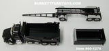 Item #60-1276 Black Kenworth T880 Day Cab with Quad Axle Rogue Dump Body and Tandem Axle Rogue Transfer Dump Trailer - 1/64 Scale - DCP by First Gear
