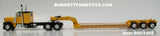Item #60-1402 Yellow Black Long Frame Peterbilt 379 36-inch Flattop Sleeper with Yellow Tri-Axle Fontaine Magnitude Lowboy Trailer - 1/64 Scale - DCP by First Gear