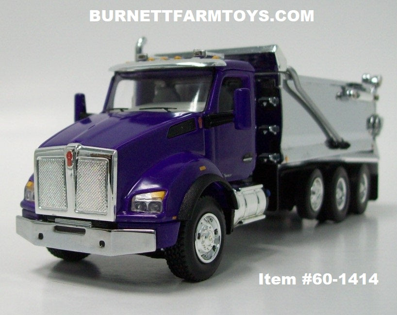 Item #60-1414 Purple Chrome Bed Kenworth T880 Tri-Axle Rogue Dump